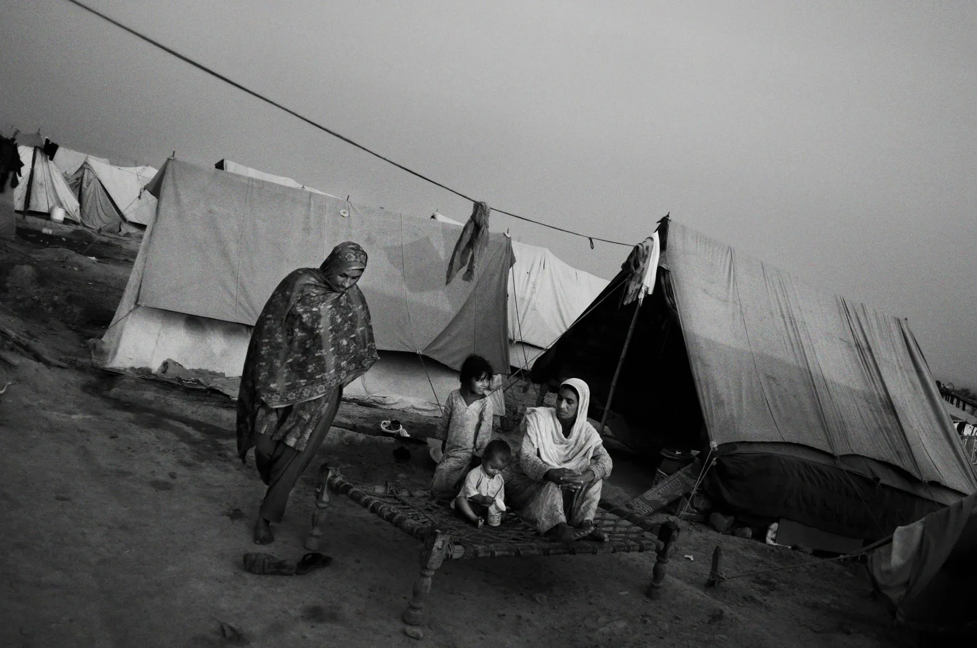 Floodwater across open ground, Sindh, 2010. From Flooding Aftermath in Pakistan.